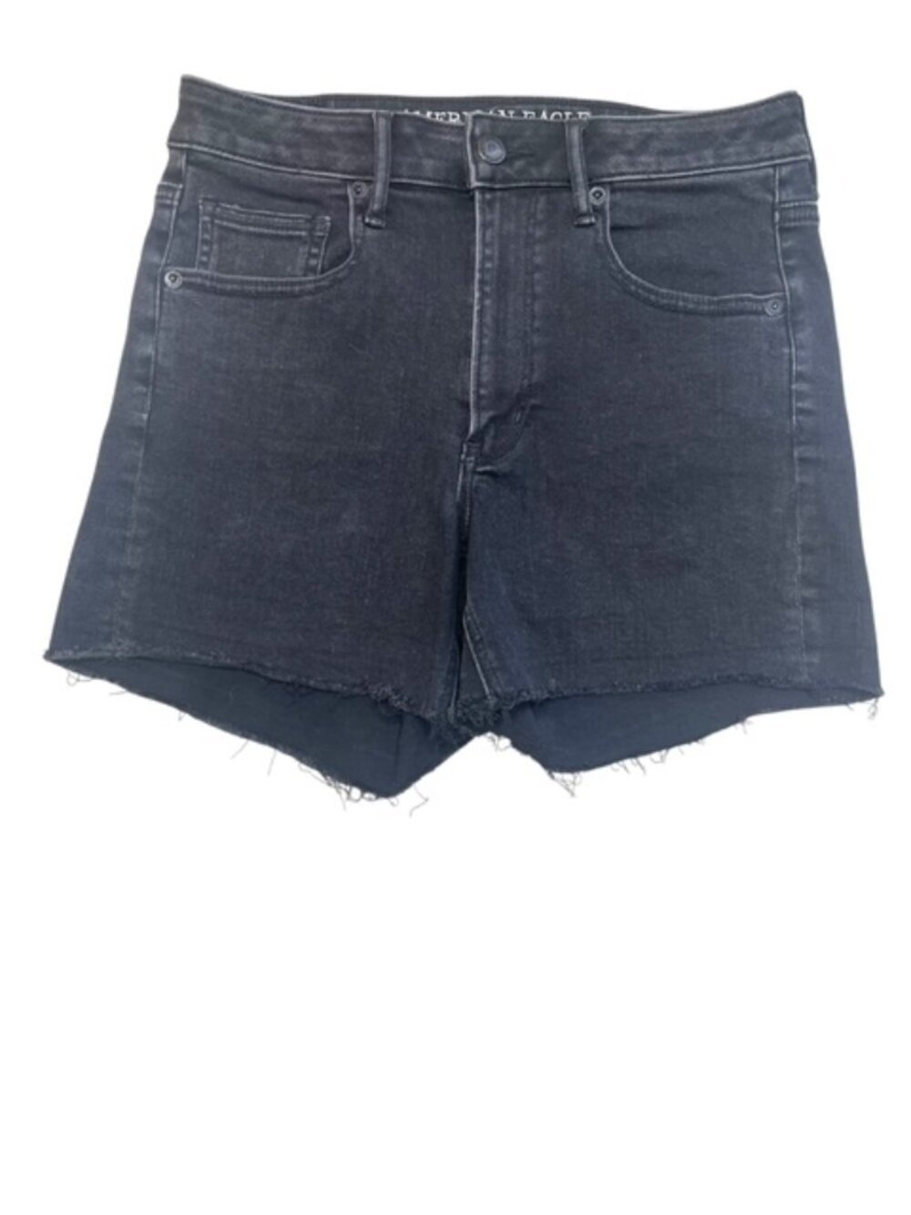 AMERICAN EAGLE Super Super Stretch Super Hi-Rise Shortie AEO Denim Jean Shorts
